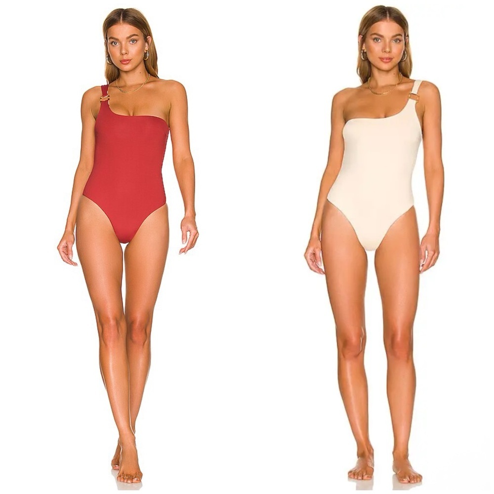 KYA Amara Reversible One Piece in Terracotta & Bone Size M